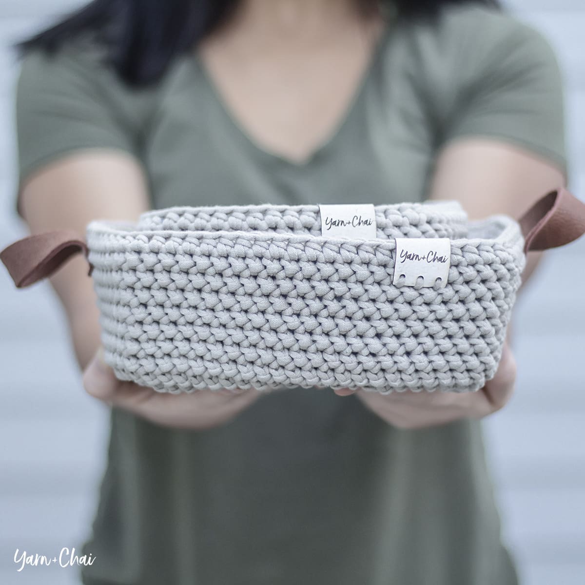 Herringbone Square Basket Set Yarn + Chai Blog