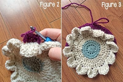 12" Wildflower Granny Square from Square-A-Day CrochetAlong | Free Crochet Pattern by Little Monkeys Crochet