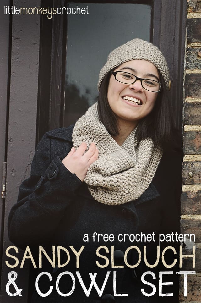 Sandy Slouch & Cowl Set | Free Patterns by Little Monkeys Crochet
