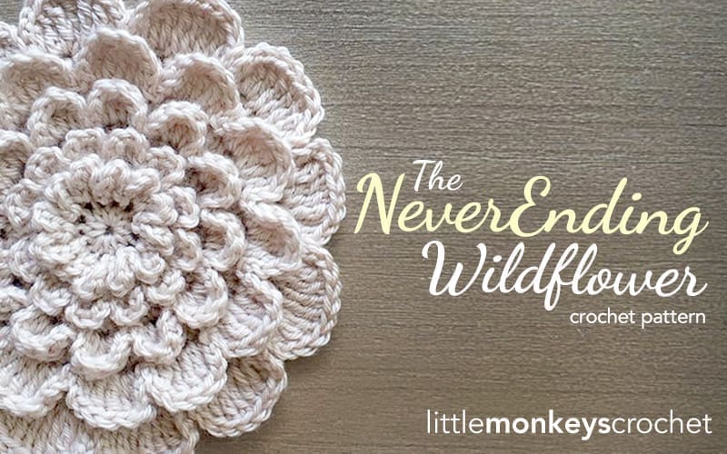 The Never Ending Wildflower Crochet Pattern | Free Crochet Pattern by Little Monkeys Crochet (www.littlemonkeyscrochet.com)