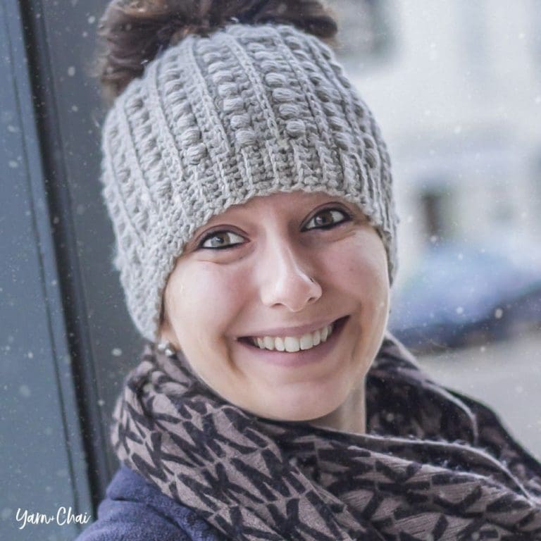Malia Messy Bun Beanie Yarn + Chai Blog