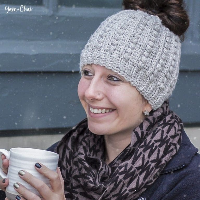 Malia Messy Bun Beanie Yarn + Chai Blog