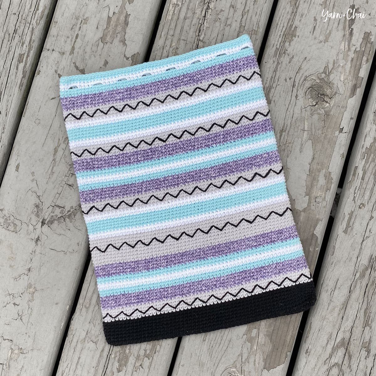 Zig Zag Bag Backpack Cinch Bag Crochet Pattern by Yarn + Chai