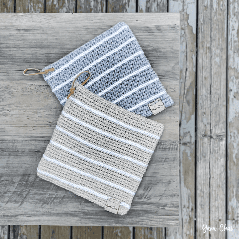Striped Potholder Yarn + Chai Blog